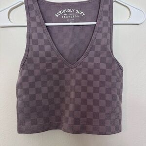 Aeropostale Seriously Soft Checkered Bra - Gray